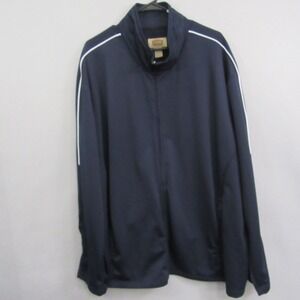 The Foundry Supply Co Mens Full Zip Track Jacket 4XL Blue Mock Neck